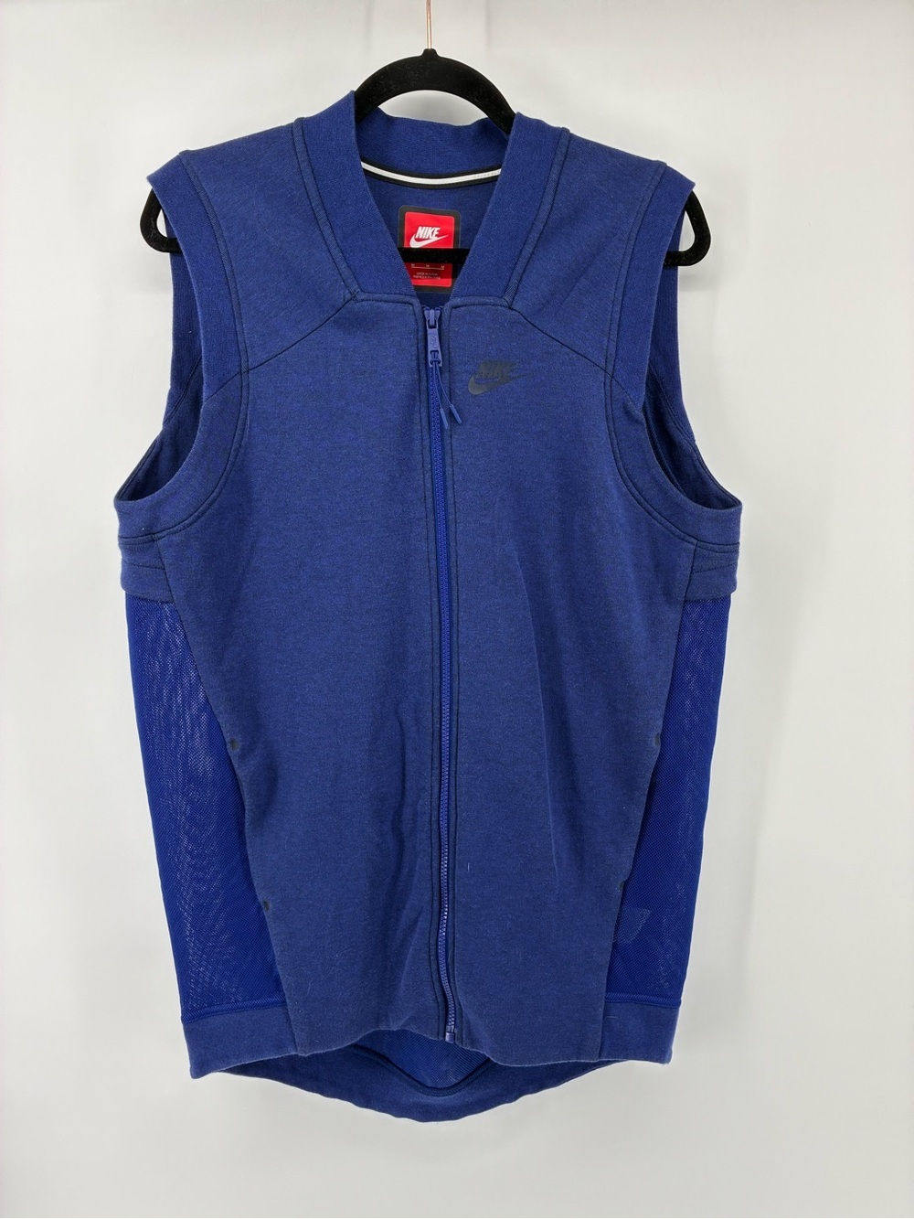 Nike Royal Blue Cocoon Full-Zip Mesh Sleeveless Training Vest